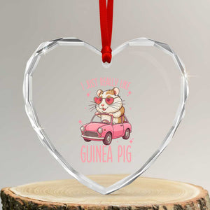 I Just Really Like Guinea Pigs Heart Crystal Glass Ornament Pet Lover Gift For Girl TS12 Transparent Glass 3'' Heart Print Your Wear
