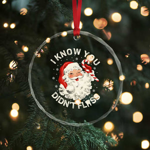 I Know You Didnt Floss Crystal Glass Ornament Funny Dentist Christmas Santa Dental Hygiene TS10 Print Your Wear