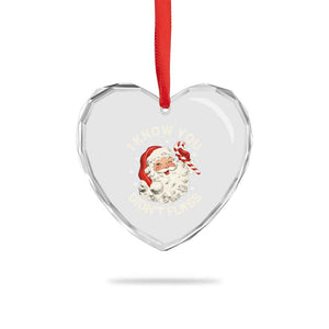 I Know You Didnt Floss Heart Crystal Glass Ornament Funny Dentist Christmas Santa Dental Hygiene TS10 Print Your Wear