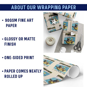 I Live Here Now Raccoon Wrapping Paper Roll Funny Summer Vacation Meme TS14 Print Your Wear
