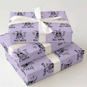 I Love It When You Call Me Big Hoppa Wrapping Paper Roll Funny Easter Bunny Kids TS14 Violet Print Your Wear