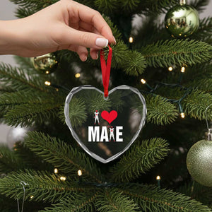 I Love Maye Red Heart Heart Crystal Glass Ornament Football Fan Celebration TS02 Print Your Wear