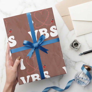 I Love VBS 2025 Wrapping Paper Roll Vacation Bible School Ladybug VBS Team TS02 Mocha Print Your Wear