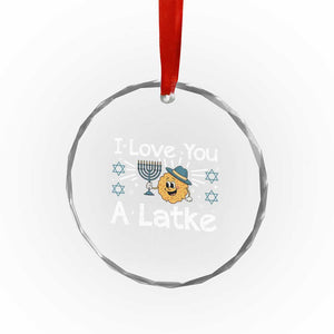 I Love You A Latke Crystal Glass Ornament Funny Hanukkah Gift For Latke Lover TS12 Print Your Wear