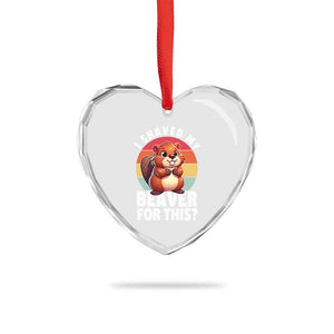 I Shaved My Beaver Heart Crystal Glass Ornament Inappropriate Adult Humor Naughty TS02 Print Your Wear