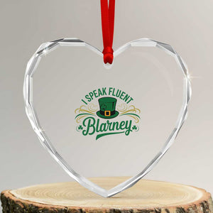 I Speak The Blarney Heart Crystal Glass Ornament Funny Irish St. Patricks Day TS02 Transparent Glass 3'' Heart Print Your Wear