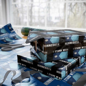 I Stand With Minnesota Wrapping Paper Roll MN State Support Political Protest TS11 Black Print Your Wear
