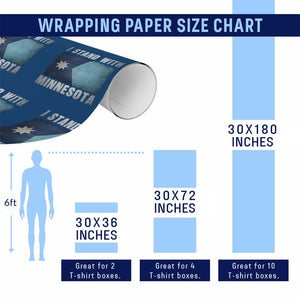 I Stand With Minnesota Wrapping Paper Roll MN State Support Political Protest TS11 Print Your Wear