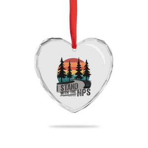I Stand With The NPS Heart Crystal Glass Ornament National Park Support Park Rangers TS02 Print Your Wear