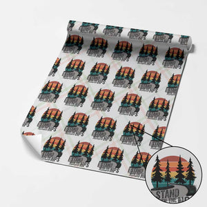 I Stand With The NPS Wrapping Paper Roll National Park Support Park Rangers TS02 Christmas Plaid Print Your Wear