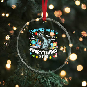 I Survived 100 Days Of School Crystal Glass Ornament Funny Pigeon 100th Day Teacher TS10 Print Your Wear