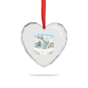 I Survived 100 Days Of School Heart Crystal Glass Ornament Funny Pigeon 100th Day Teacher TS10 Print Your Wear