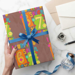 I Survived 67 Days of School Wrapping Paper Roll Funny 6 7 Six Seven Chaos Survivor for Students Teachers TS02 Mocha Print Your Wear
