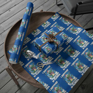 I Survived The Snow In Florida Wrapping Paper Roll Funny Crocodile TS02 Blue Print Your Wear