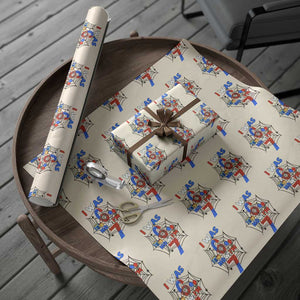 I Was 6 Now I Am 7 Wrapping Paper Roll Spider Themed Birthday Boy TS12 Beige Print Your Wear