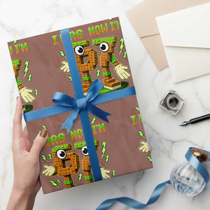 I Was 6 Now Im 7 7th Birthday 67 Meme Wrapping Paper Roll Funny 6 7 Birthday Six Seven Kids Gaming TS10 Mocha Print Your Wear
