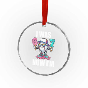 I Was 6 Now I'm 7 Crystal Glass Ornament Baseball Ice Cream Drip Number 67 Player TS14 Print Your Wear
