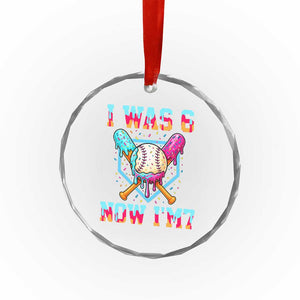 I Was 6 Now I'm 7 Crystal Glass Ornament Baseball Ice Cream Drip Number 67 Player 67th Birthday TS14 Print Your Wear