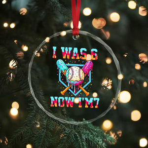 I Was 6 Now I'm 7 Crystal Glass Ornament Baseball Ice Cream Drip Number 67 Player 67th Birthday TS14 Print Your Wear