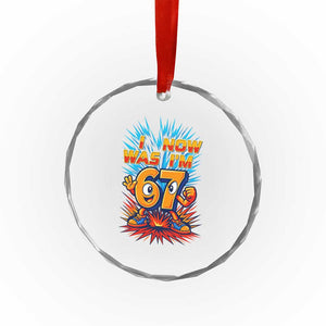 I Was 6 Now I'm 7 Italian Brainrot Meme Gift for Boy Kid Crystal Glass Ornament TS14 Print Your Wear