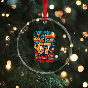 I Was 6 Now I'm 7 Italian Brainrot Meme Gift for Boy Kid Crystal Glass Ornament TS14 Print Your Wear