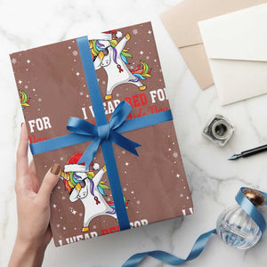 I Wear Red For World AIDS Day Wrapping Paper Roll Santa Unicorn Dabbing Christmas Gift TS12 Mocha Print Your Wear