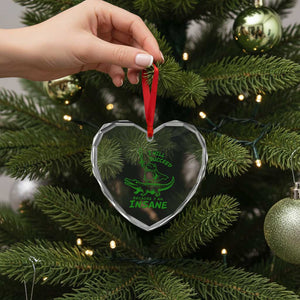 I Will Succeed Because I Am Insane Frog Crocodile Heart Crystal Glass Ornament