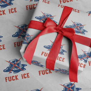 Ice Cube Anti ICE Immigration Human Rights Meme Wrapping Paper Roll TS14 White Print Your Wear