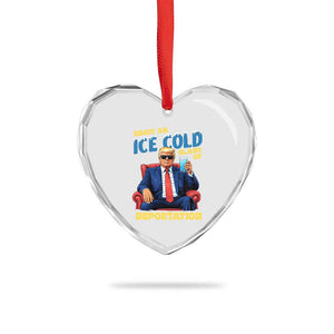 ICE Enjoy an Ice Cold Glass of Deportation Heart Crystal Glass Ornament Funny Political ICE Anti Trump TS14 Print Your Wear