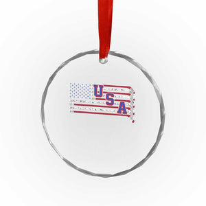 Ice Hockey Sticks American Flag Crystal Glass Ornament Patriotic Hockey Fan TS14 Print Your Wear