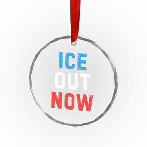 Ice Out Crystal Glass Ornament Minneapolis Resist ICE Immigration Rights Protest TS14 Print Your Wear