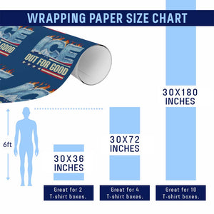 Ice Out For Good Patriotic Protest Wrapping Paper Roll Patriotic Burn Ice Justice Political Resistance TS02 Print Your Wear