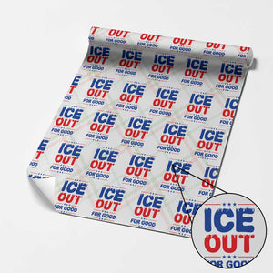 Ice Out For Good Protest Wrapping Paper Roll Justice Against Ice Political Resistance TS02 Christmas Plaid Print Your Wear