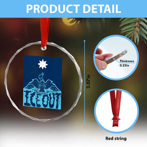 Ice Out Minnesota Loon Crystal Glass Ornament MN State Protest TS11 Print Your Wear