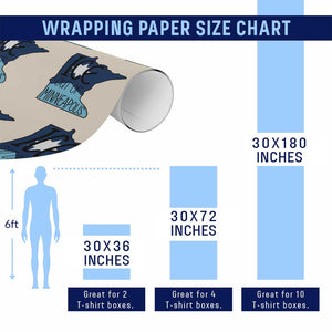 Ice Out Of Minneapolis Wrapping Paper Roll Minnesota Community Support Gift TS12 Print Your Wear