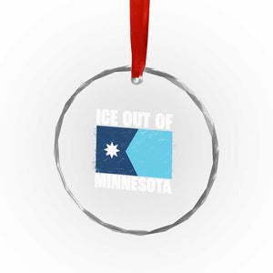 Ice Out Of Minnesota Crystal Glass Ornament State Flag Minneapolis Justice and Resistance TS02 Print Your Wear
