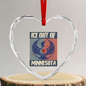 Ice Out Of Minnesota Heart Crystal Glass Ornament Social Justice Solidarity TS12 Transparent Glass 3'' Heart Print Your Wear