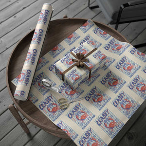 If Crabby Please Return To The Beach Wrapping Paper Roll Funny Summer Girl TS11 Beige Print Your Wear