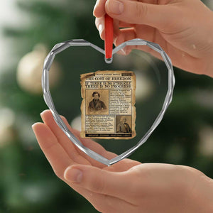 If There Is No Struggle No Progress Heart Crystal Glass Ornament Frederick Douglass Newspaper TS12 Print Your Wear