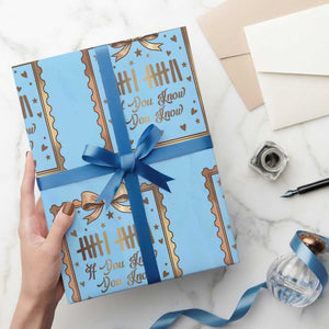 If You Know You Know Six Seven Meme Wrapping Paper Roll African American Gift TS12 Light Blue Print Your Wear