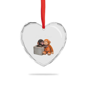 I’m Fine Viral Punch Monkey Meme Heart Crystal Glass Ornament Cute Baby Monkey Hugging Plush Emotional Humor Gift TS02 Print Your Wear