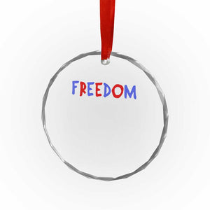 I'm Freedom Americana Matching Couple Crystal Glass Ornament Funny Patriotic Red White and Blue 4th of July TS02 Print Your Wear