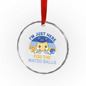 Im Just Here For The Matzo Balls Crystal Glass Ornament Funny Jewish Holiday Gift TS12 Print Your Wear
