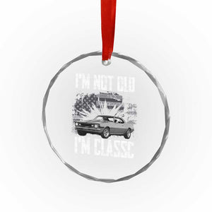 I'm Not Old I'm Classic Crystal Glass Ornament Retro American Muscle Car Classic USA