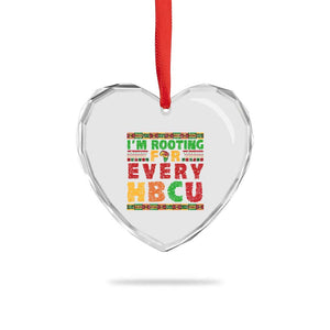 I’m Rooting for Every HBCU Heart Crystal Glass Ornament Pan African Pride College Support Statement TS02 Print Your Wear