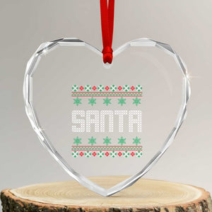 I'm So Good Santa Came Twice Santa Heart Crystal Glass Ornament Funny Ugly Matching Couple Christmas Outfit Pajama TS10 Transparent Glass 3'' Heart Print Your Wear