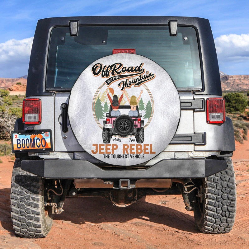 Off Road Mountain Adventure Personalized Tire Covers, Gift For Jeep Girl CTM Custom - Printyourwear