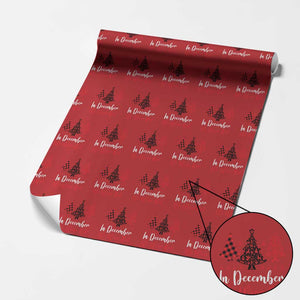 In December We Wear Red Wrapping Paper Roll HIV Awareness Christmas Ribbon Tree Gift TS12 Red Print Your Wear