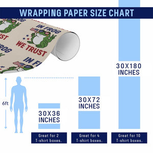 In Frog We Trust Wrapping Paper Roll Patriotic Portland Frogs Protest TS02 Print Your Wear