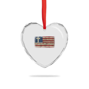 In God We Trust Christian US Flag Heart Crystal Glass Ornament TS10 Print Your Wear